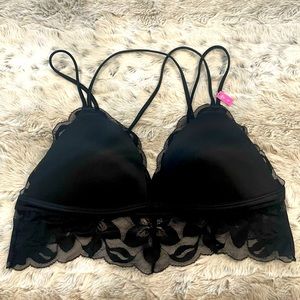 Victoria Secret Pink Push up strappy long lined lace bra